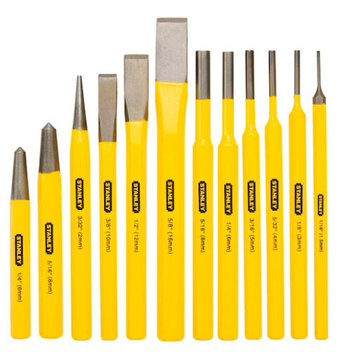 JUEGO DE BOTADORES Y CINCELES 12 PZS STANLEY