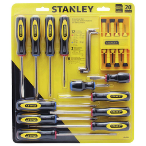 JGO DESTORNILLADORES 20 PZS STANLEY