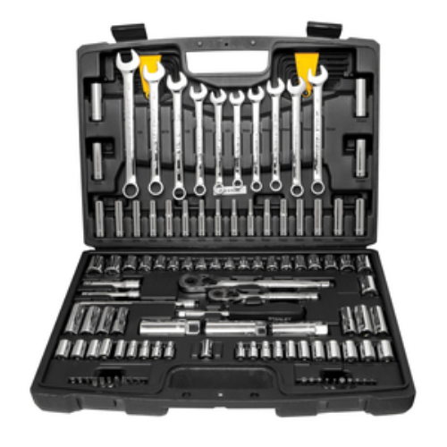 JGO. DADOS Y LLAVES MECANICO 123PZS STANLEY