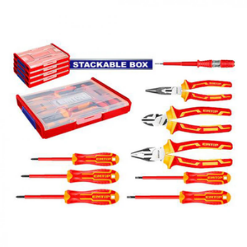 JGO. HERRAMIENTAS MANUALES AISLADAS 9PZS. 1000V EMTOP