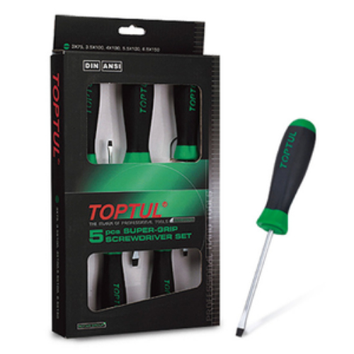 JUEGO DESARMADORES PLANO 5PZS TOPTUL