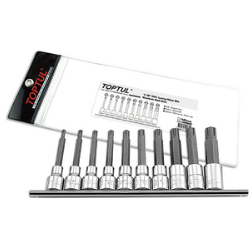 JUEGO DE PUNTAS RIBE MACHO LARGOS M1/2″ M5 A M16 TOPTUL