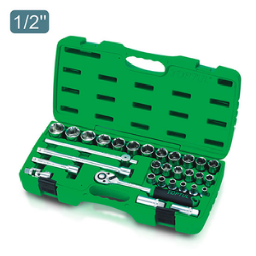 JUEGO DE DADOS M DE 1/2″, 31 PZS TOPTUL
