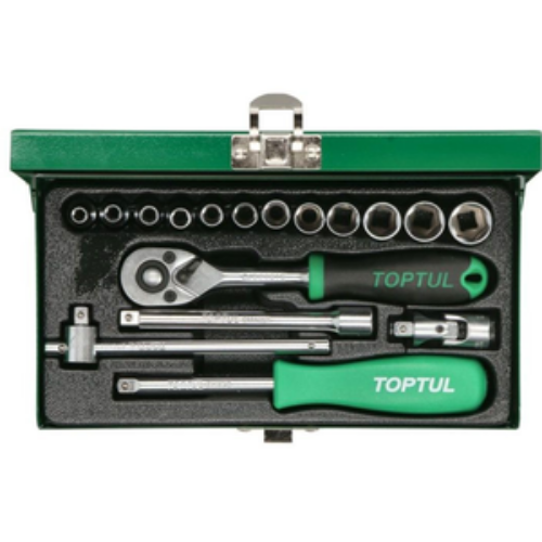 JUEGO DE DADOS M 1/4″, 17PZS TOPTUL