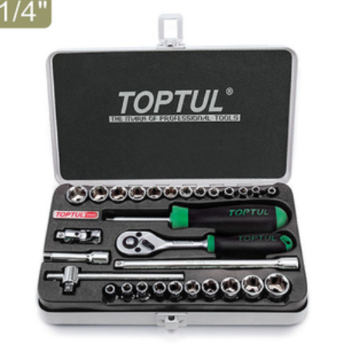 JUEGO DE DADOS M 1/4″ 29PZ TOPTUL