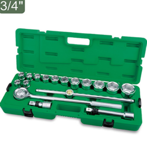 JUEGO DE DADOS M 3/4″, 6 PUNTAS 17PZS TOPTUL