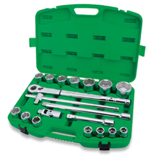 JUEGO DE DADOS M 3/4″, 19PZS, 12PT TOPTUL