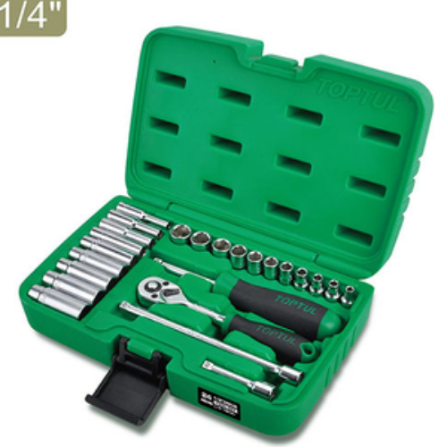 JUEGO DE DADOS M 1/4″, 24PZS TOPTUL