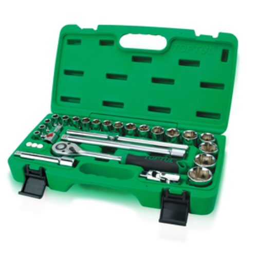 JUEGO DE DADOS M 1/2″, 28PZS TOPTUL 6L