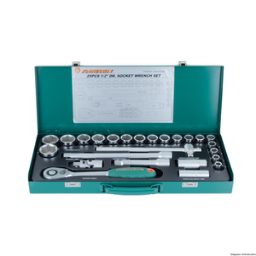 JGO DADOS M1/2″ MM. 6L 25 PZS. JONNESWAY