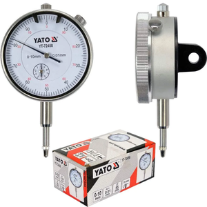 RELOJ COMPARADOR ANALOGICO 0-10MM 0.01MM YATO