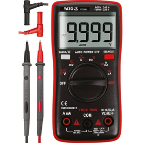 MULTIMETRO AUTORANGO 1000V 10A 10MOHM uF MHZ DATA YATO