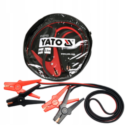 CABLES P/BATERIA C/PINZAS MAX 600A 2.5M YATO